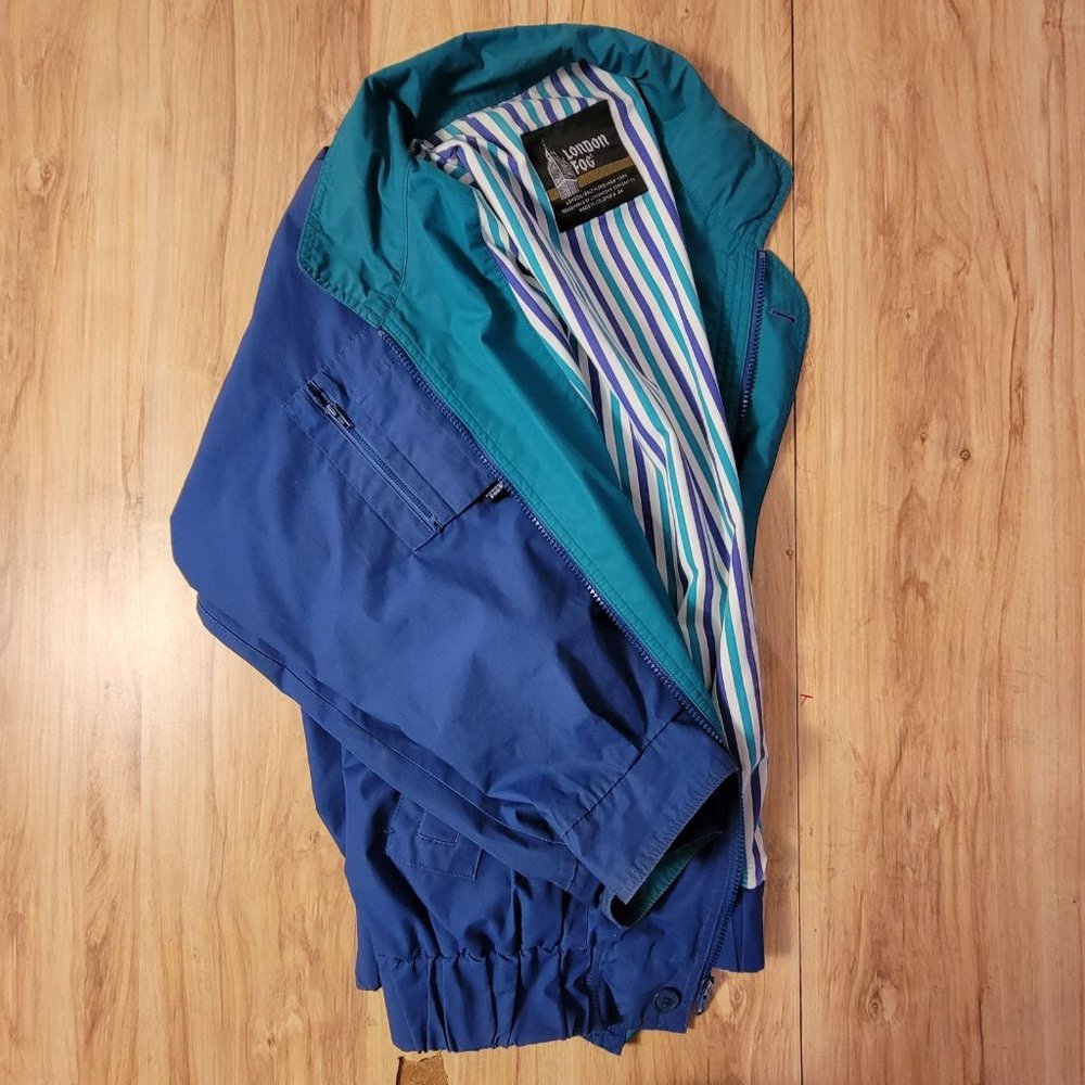 Vintage London Fog Windbreaker Striped L - Picture 6 of 6